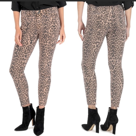 🆕 Kut From The Kloth Donna Leopard Print Ankle Skinny Jean - Picture 1 of 8